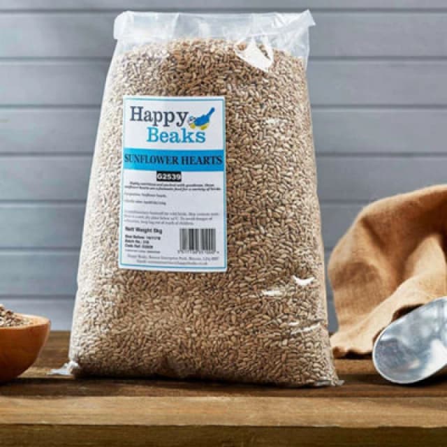 Garden Gear Happy Beaks No Mess Sunflower Hearts Seed Wild Bird Food High Energy And Oil Content Premium Feed Mix (14Kg)