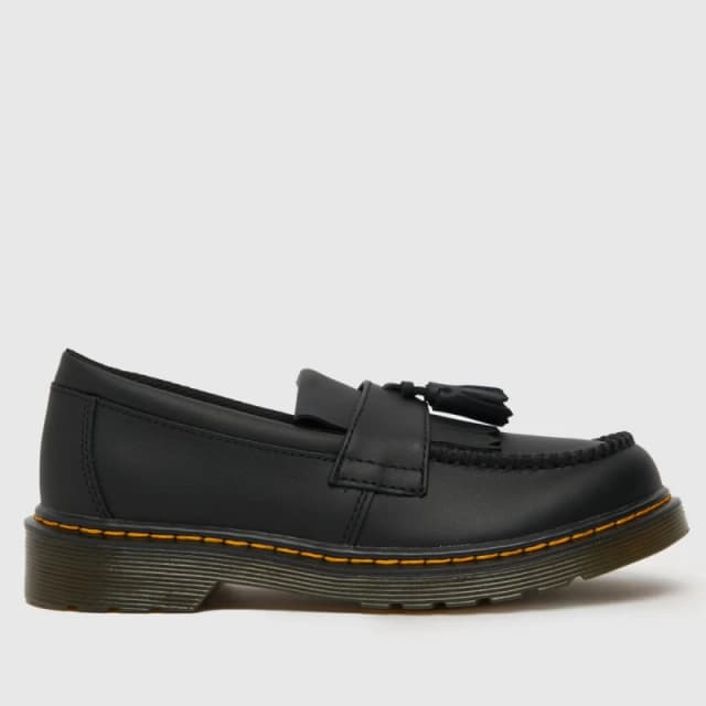 Dr. Martens Black Adrian Girls Junior Shoes Black UK 10 (EU 28)