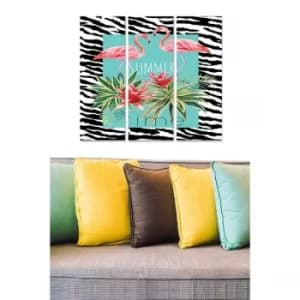 MDF8929171 Multicolor Decorative MDF Painting (3 Pieces)