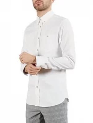 Ted Baker Piktur Oxford Shirt, White, Size 3, Men
