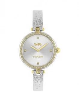 Coach Coach Park Swarovski Crystal Bezel Stainless Steel Bangle Watch