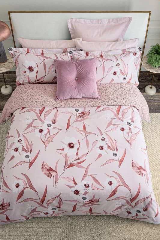 Ted Baker 'Cabana' Cotton Duvet Cover Set in Pink Size: Double Pink Unisex Double