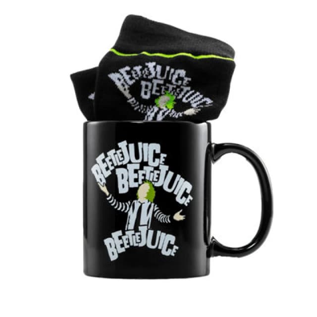 Beetlejuice Beetlejuice Mug and Sock Set in Black One Size Unisex 5063652579145