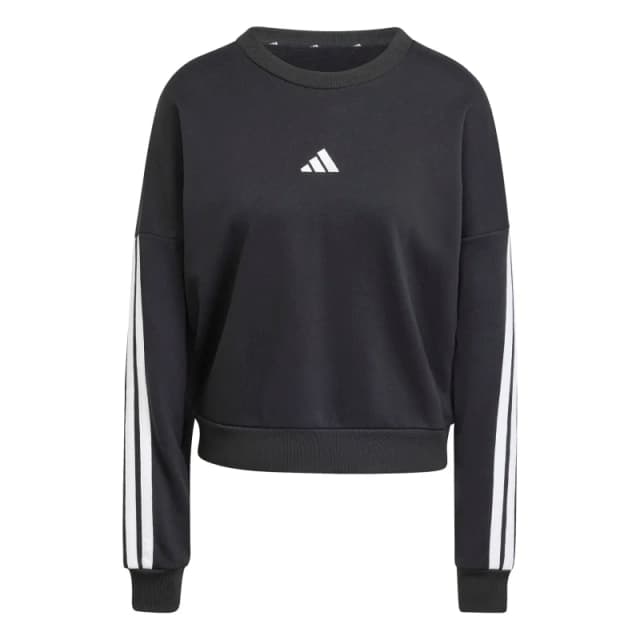 Adidas Womens French terry sweatshirt adidas Essentials 3-Stripes Noir Female L