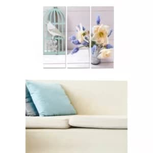 MDF9608988 Multicolor Decorative MDF Painting (3 Pieces)