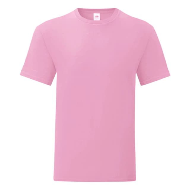 Fruit Of The Loom Fruit of the Loom Men Iconic T-Shirt in Rose Size: Small Rose S Male 5063300509562
