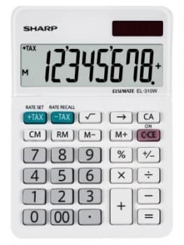 Sharp EL310W Desktop Calculator 8 Digit Angled Display