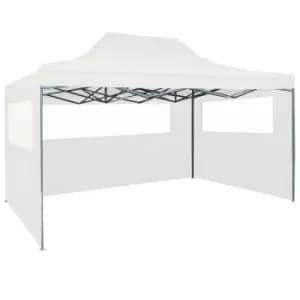 Vidaxl Professional Folding Party Tent With 3 Sidewalls 3x4 M Steel White