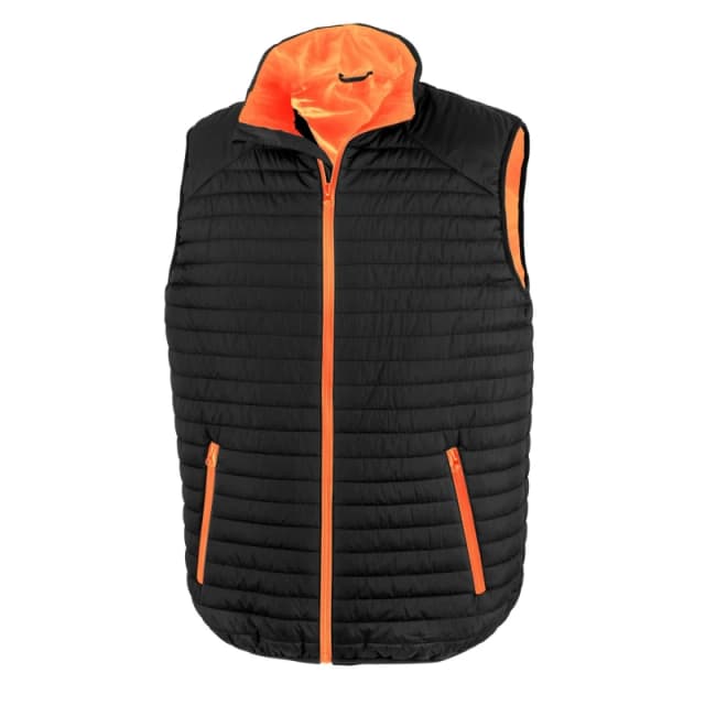 Result Result Men Thermoquilt Gilet in Black Size: X-Small Black XS Male 5063470477432