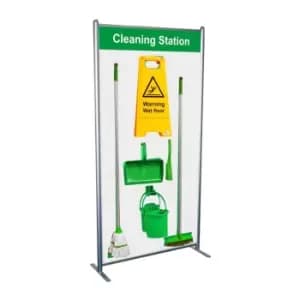 Shadowboard in Multi Purpose Frame - Cleaning Station Style B (Green)