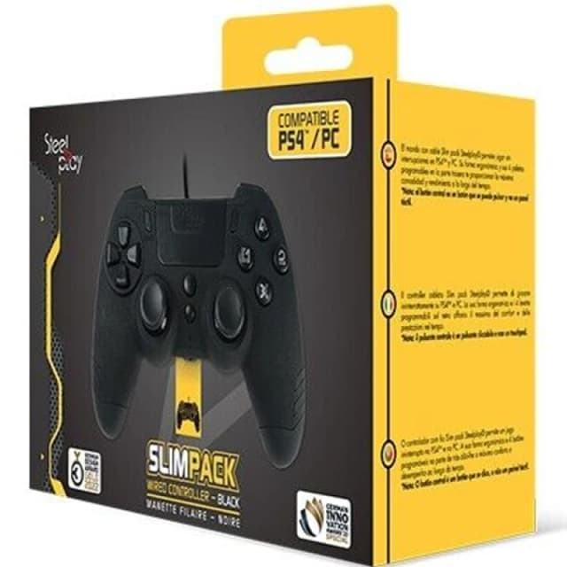 Lexip SteelPlay Slim Pack Wired Controller (Ebony Black) - PS4 PS4