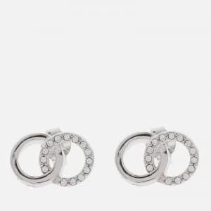 Olivia Burton Womens Bejewelled Classics Interlink Earrings - Silver