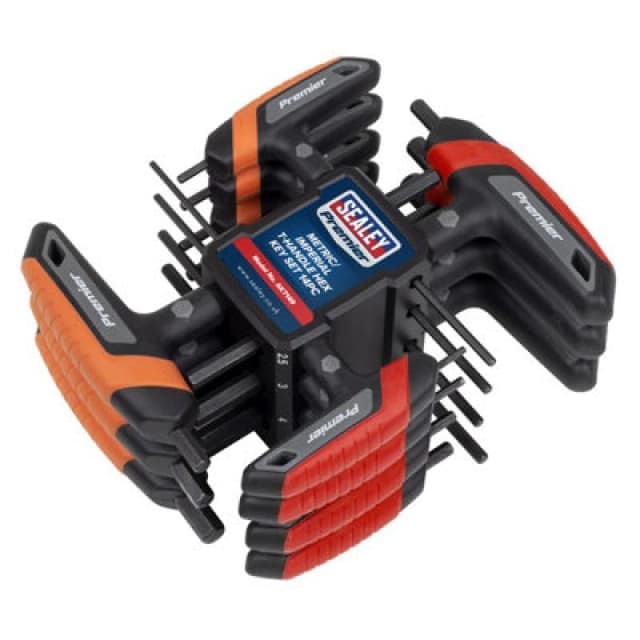 Sealey Premier 14 Piece T Handle Hexagon Alley Key Set Metric and Imperial AK7149
