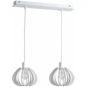Keter Nicoleta Bar Pendant Ceiling Light White, 52cm, 2x E27
