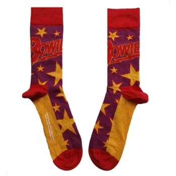 David Bowie - Stars Infill Unisex UK Size 7 - 11 Ankle Socks - Purple