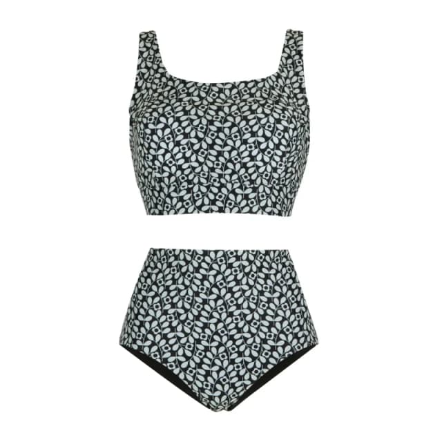 Womens reversible two Piece swimsuit Regatta Orla Kiely Noir Female 44