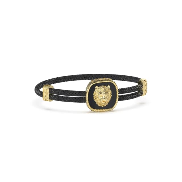 Guess Mens Lion King Cuff Bracelets Black male One Size