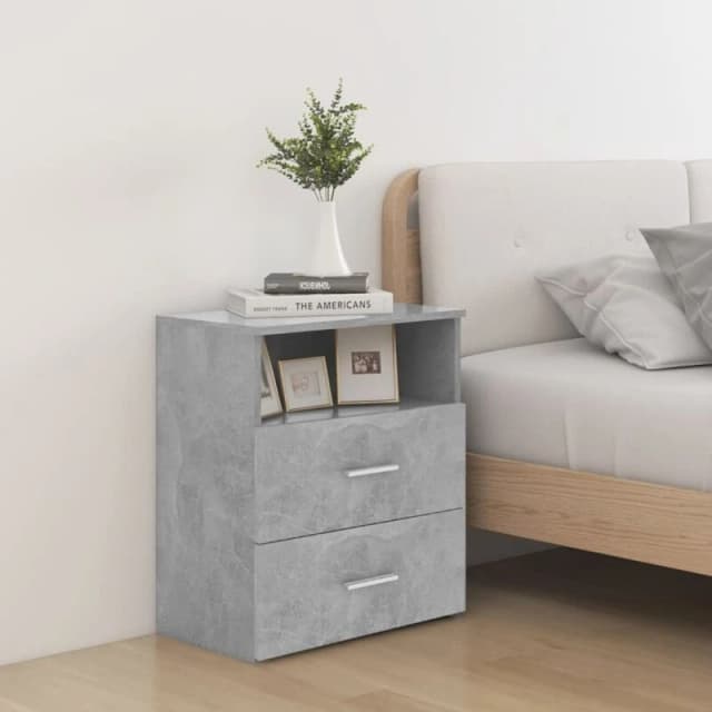 VIDAXL Bed Cabinet Concrete Grey 50x32x60cm Vidaxl 8720286586860