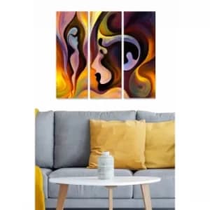 MDF248687593 Multicolor Decorative MDF Painting (3 Pieces)