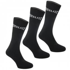 Everlast 3 Pack Crew Socks - Black
