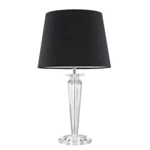 Davenport K9 Crystal Table Lamp with Black Aspen Shade