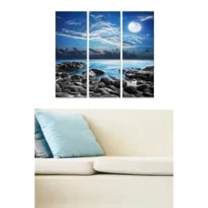 MDF82984504 Multicolor Decorative MDF Painting (3 Pieces)