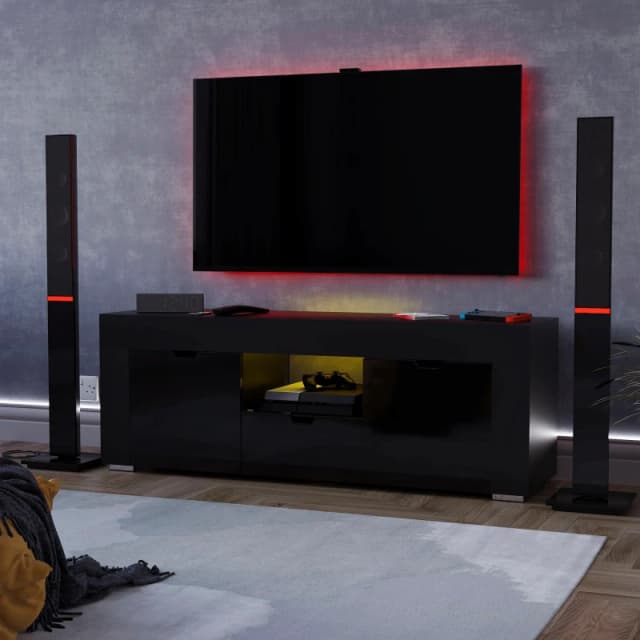 Lassic Vida Designs Eclipse 2 Door 1 Drawer LED TV Unit Black unisex 2+1