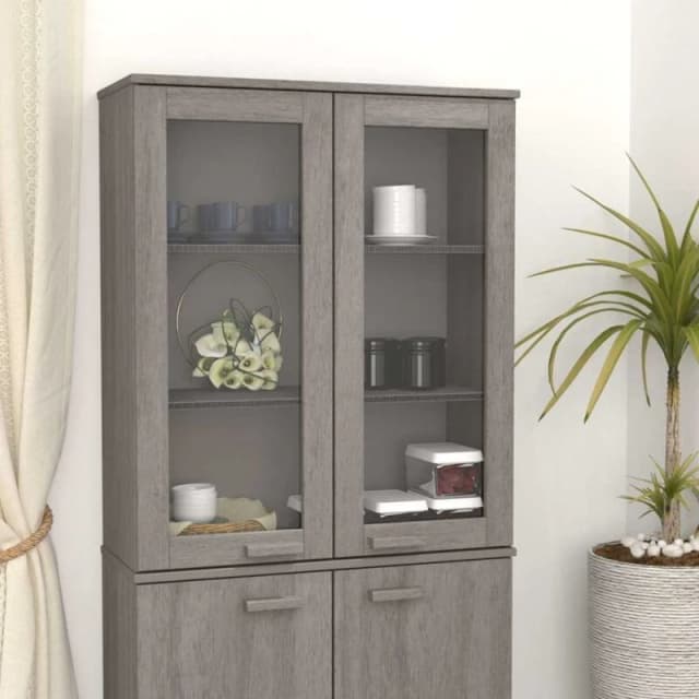 VIDAXL Top for Highboard hamar Light Grey 85x35x100cm Solid Wood Pine Vidaxl 8720286818534