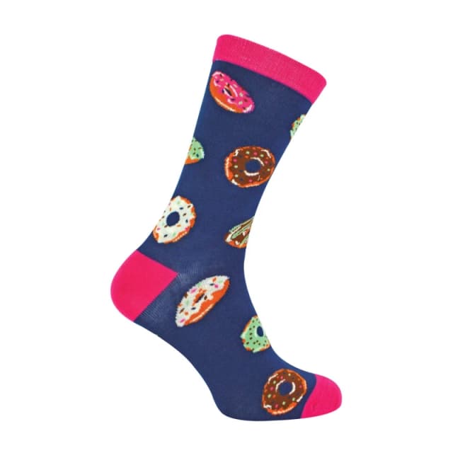 Mr Heron Mr Heron Men 1 Pack Novelty Patterned Bamboo Socks in Navy Size: 6-11 Navy 6-11 Male 5019041215606