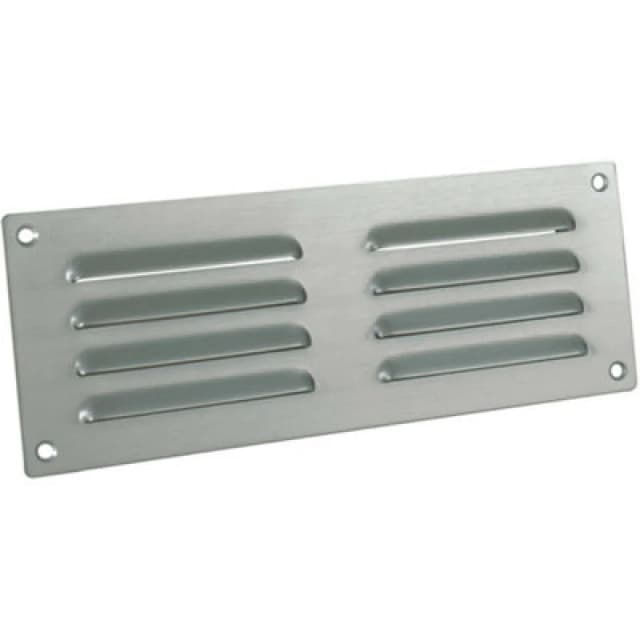 Loops 242 x 89mm Hooded Louvre Airflow Vent Satin Chrome Internal Door Plate Multi