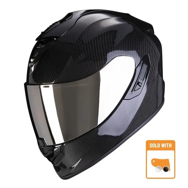 Scorpion Exo-1400 Evo Carbon Air Solid Black Full Face Helmet Size XL