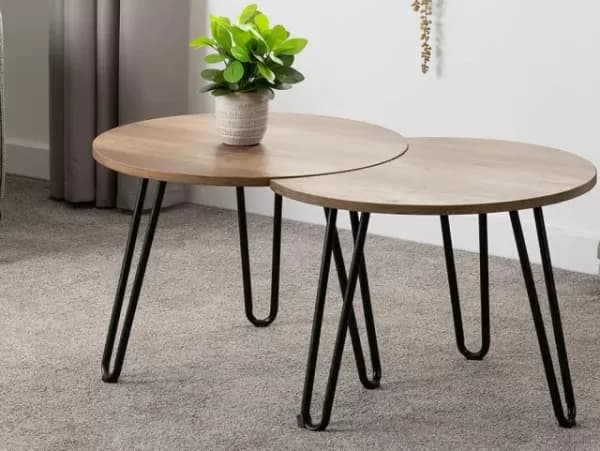 Seconique Athens Oak Effect Duo Coffee Table Set