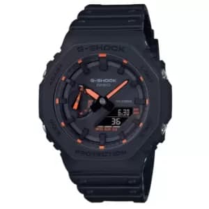 Casio G-Shock Octagon Series 'CasiOak' Quartz Grey Dial Grey Silicone Strap Mens Watch GA-2100-1A4ER
