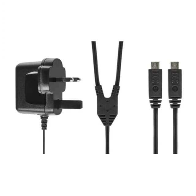 Motorola Fixed Y - Cable Twin Micro USB Charger UK Plug