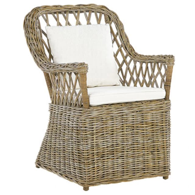 Beliani Garden Armchair Maros Rattan Natural