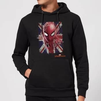Spider-Man Far From Home British Flag Hoodie - Black - S