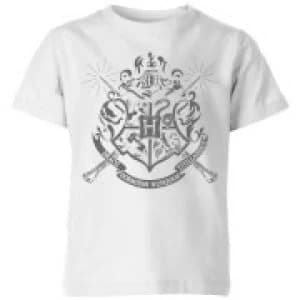 Harry Potter Hogwarts House Crest Kids T-Shirt - White - 11-12 Years