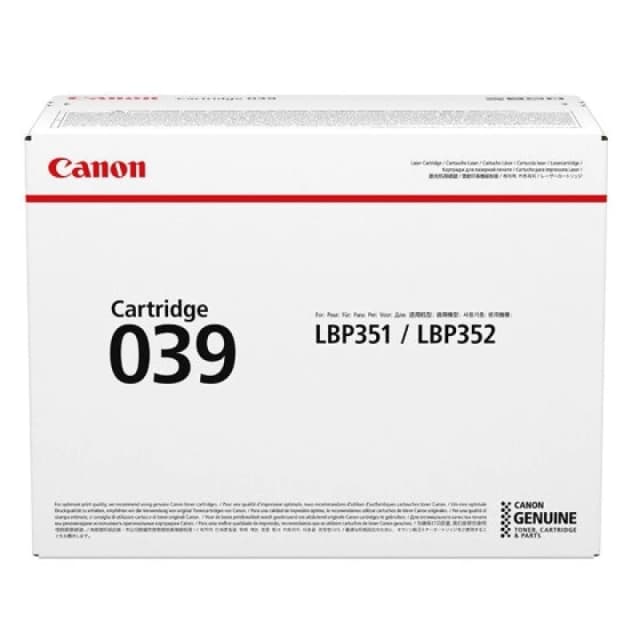 Canon 039 Black Toner Cartridge - 0287C001 (Original)
