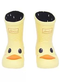 Joules Unisex Baby Duck Wellies - Yellow, Yellow, Size 5 Younger