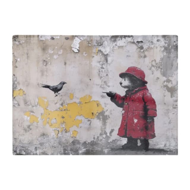 Warren Reed Designer Banksy Inspired Bear Chopping Board