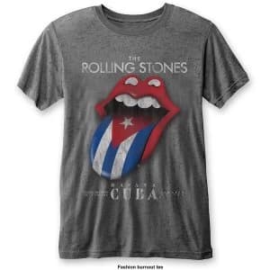 The Rolling Stones - Havana Cuba Unisex Large T-Shirt - Grey