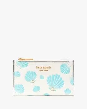 Kate Spade Morgan Seashell Embossed Small Slim Bifold Wallet, Multi, One Size