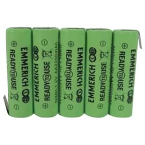 Emmerich 255070 NiMH AA 6V 2200mAh ZLF 5-Cell Ready To Use Battery...