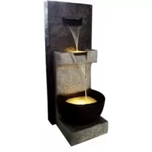 2 Fall Cascade Mains Powered Water Feature