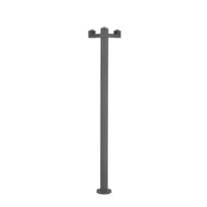 Structure 3 Light Outdoor Lamp Post Dark Grey - Base Only IP44, E27