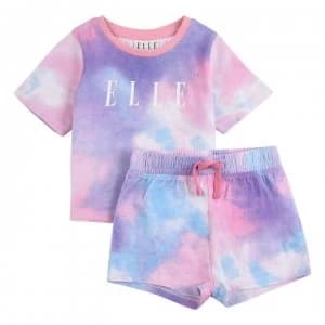 Elle Elle T Shirt & Short Set - Crystal Blue