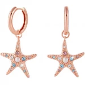 Olivia Burton Starfish Rose Gold Tone Huggies OBJSCE35