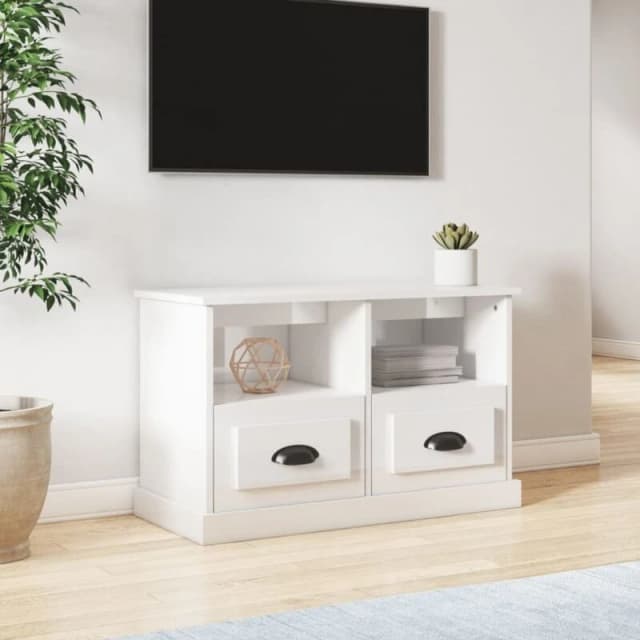 VIDAXL TV Cabinet High Gloss White 80x35x50cm Engineered Wood Vidaxl 8720845791728