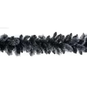 1.8M Black Tipped Garland Black