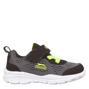 Slazenger Jigsaw Infants Trainers - Charcoal/Lime